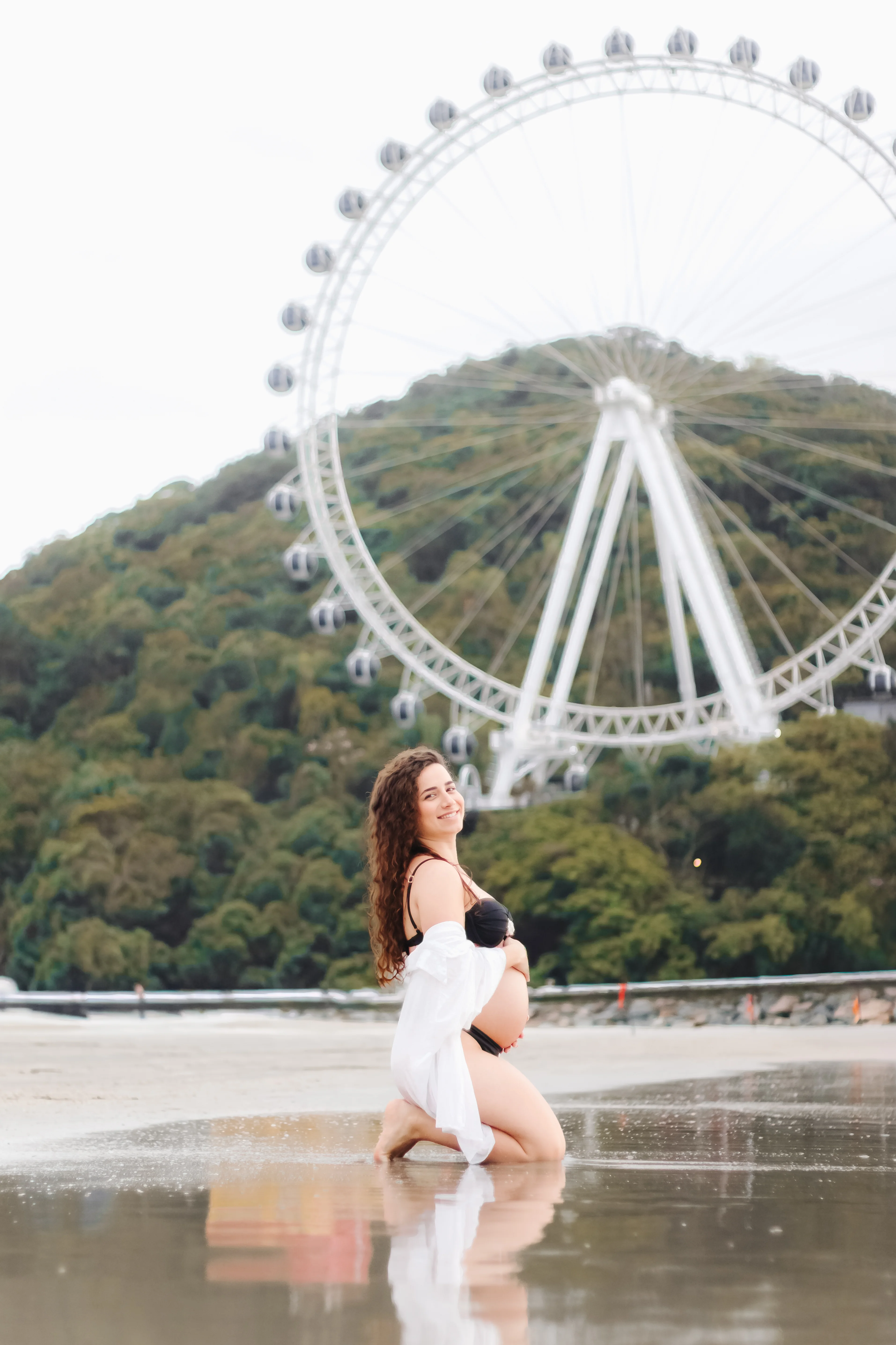 Gestante com roda gigante